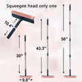 Multi-Use Window Squeegee with 56" Long Handle,2 in 1 Window Cleaning Tools
