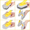 Shower Cleaning Brush with Locking Head, 3 in 1 Tub Tile Scrubber Brush