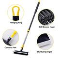 Floor Scrub Brush 55.9" Telescopic Handle 2 in 1 Scrape Brush Stiff Bristle Shower Scrubber