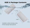 4-Pack Damp Clean Duster Sponge, Brush for Cleaning Blinds, Glass, Baseboards