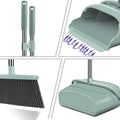 Upgrade Broom and Dustpan Set, Large Size and Stiff Broom Dust pan with Long Handle